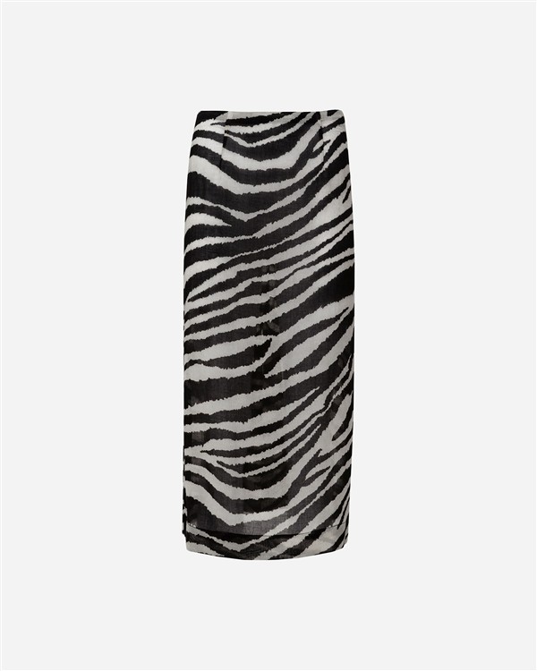 VK ZEBRA PRINT MIDI SKIRT